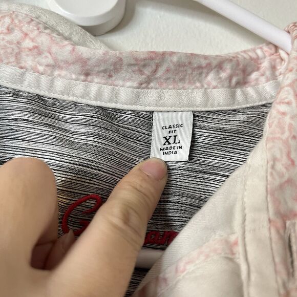 Robert Graham Shirt Mens Extra Large White Short Sleeve Button Up - Picture 4 of 10